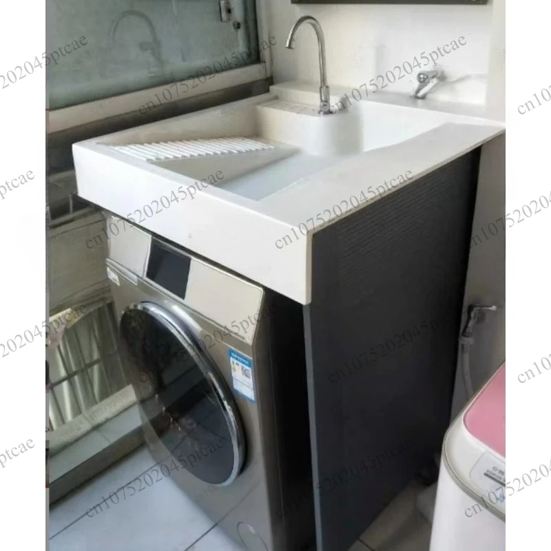 Matching Sink, Corner, Small Unit Washing Cabinet Combination Integrated Basin Combination, Drum Washing Machine
