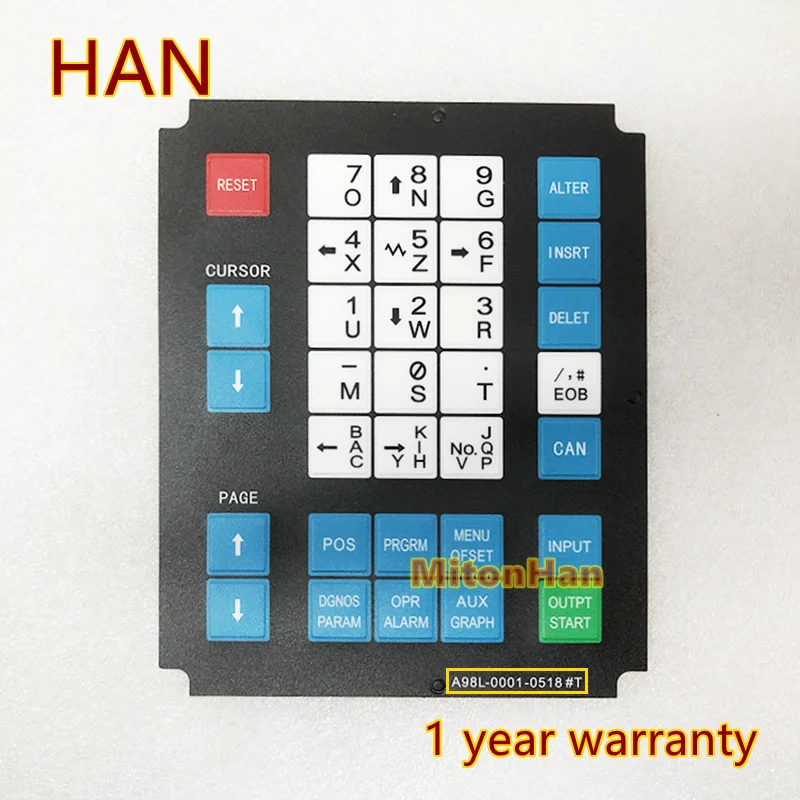 Nuevo para Fanuc OT - A98L-0001-0518 # T A98L-0001-0518 # Película de teclado de membrana M 02 Botón de membrana A98L-0001-0518