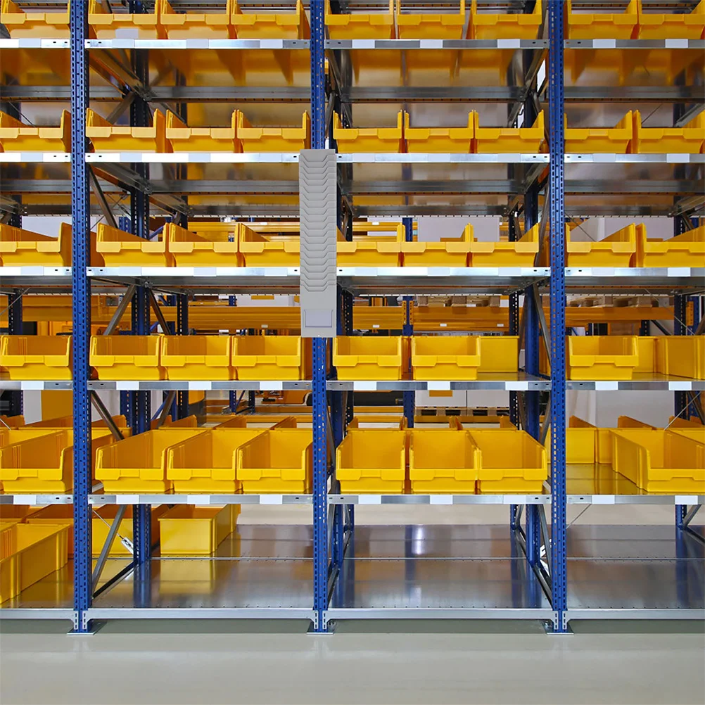 Material Card Rack Holder Shelf Warehouse Superior Plastic Multi Pockets Employee Badge Rack Storage Solution