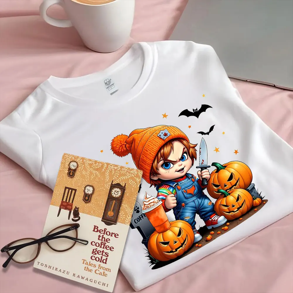 Retro Horror No Fakes Chucky Graphic T Shirts Men Women Gothic Trend Halloween T-shirt Summer Street Fashion Cotton T-shirts