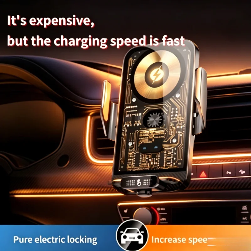 

66W Wireless Charging Car Phone Holder Smart Infrared Air Vent Clip Universal for iPhone Samsung Xiaomi