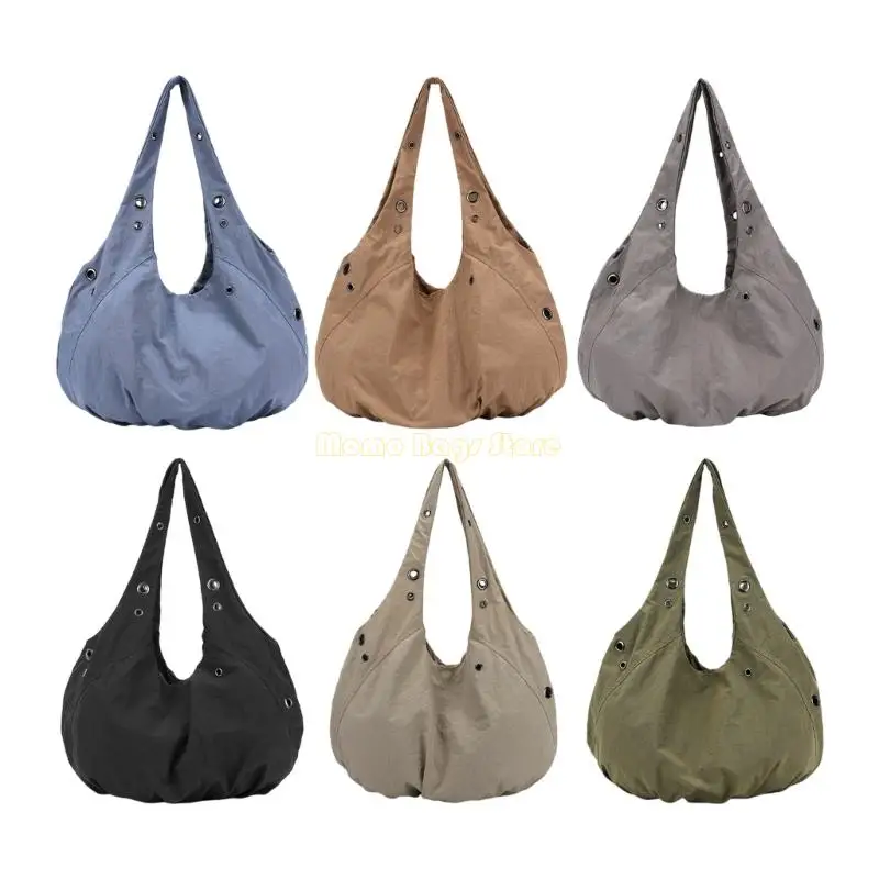 

X90D Stylish Slouchy Handbag Large Capacity Nylon Work Shoulder Bag Underarm Purse For Daily Essential And Office Use
