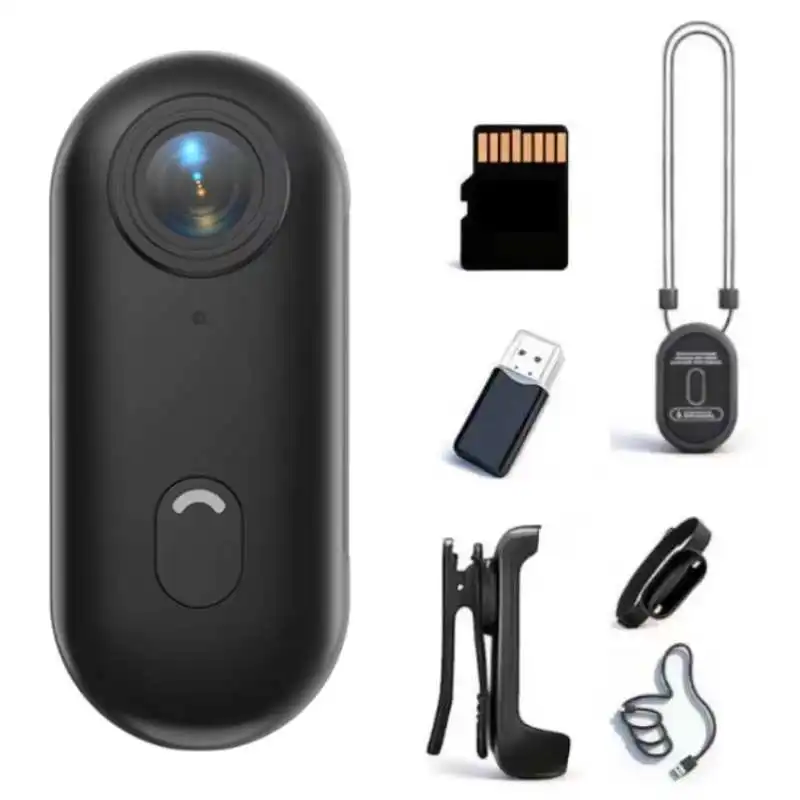 

4K Mini Body Camera Waterproof Wearable Action Camera for Travel Hiking Cycling Vlog Video Recorder Magnetic Pendant Pocket Cam