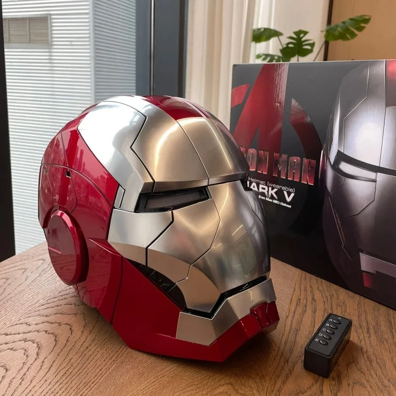 

Iron Man Helmet Mk5 Electric Voice Activated Control Wearable Mask 1:1 Automatic Opening Closing Model Figure Adult Toy Gift