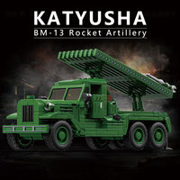 428PCS Soviet BM-13 Rocket Artillery building blocks, military puzzle assembly toys, children's handmade DIY assembly models,