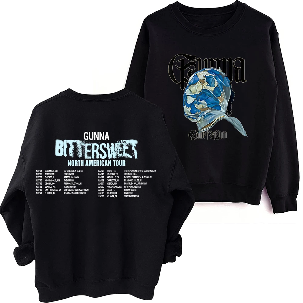 

Gunna 2024 Bittersweet North American Tour Sweatshirt Harajuku Round Neck Long Sleeve Oversized Hoodie Fans Gift