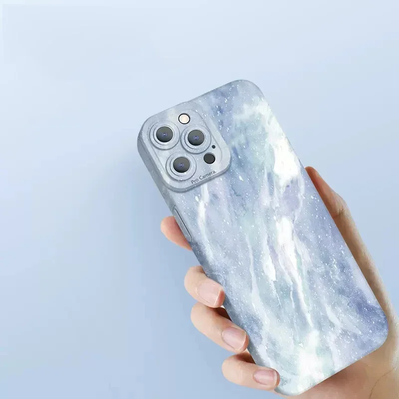 Watercolor Oil Painting Phone Case For iPhone 14 13 12 Mini 15 16 Pro Max 16E 11 7 8 Plus X XS XR SE2 Soft Matte Silicone Cover image 3