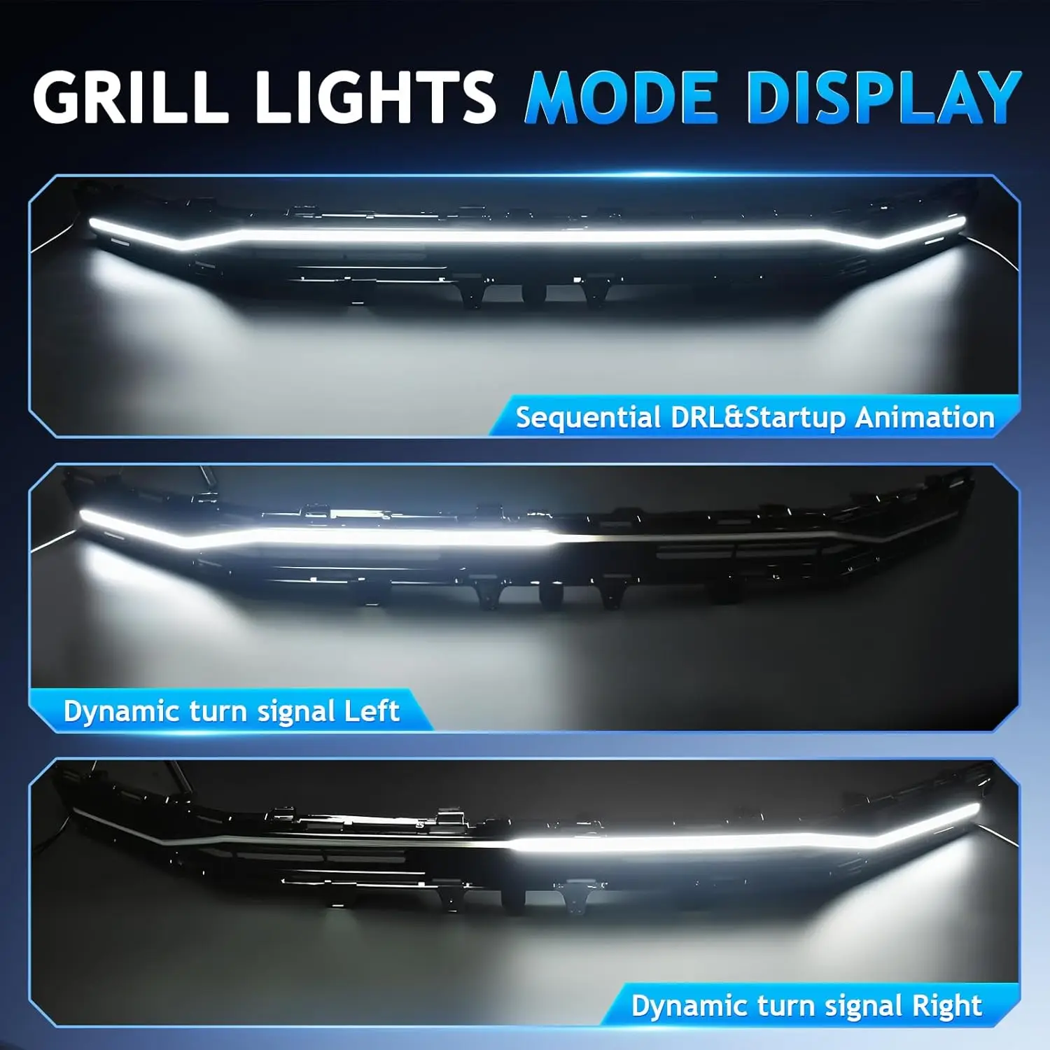 LED Middle Grille Light For Toyota Camry SE XSE 2025 2026 Start Animation Daytime Running Lights Dynamic Turn Signal Light