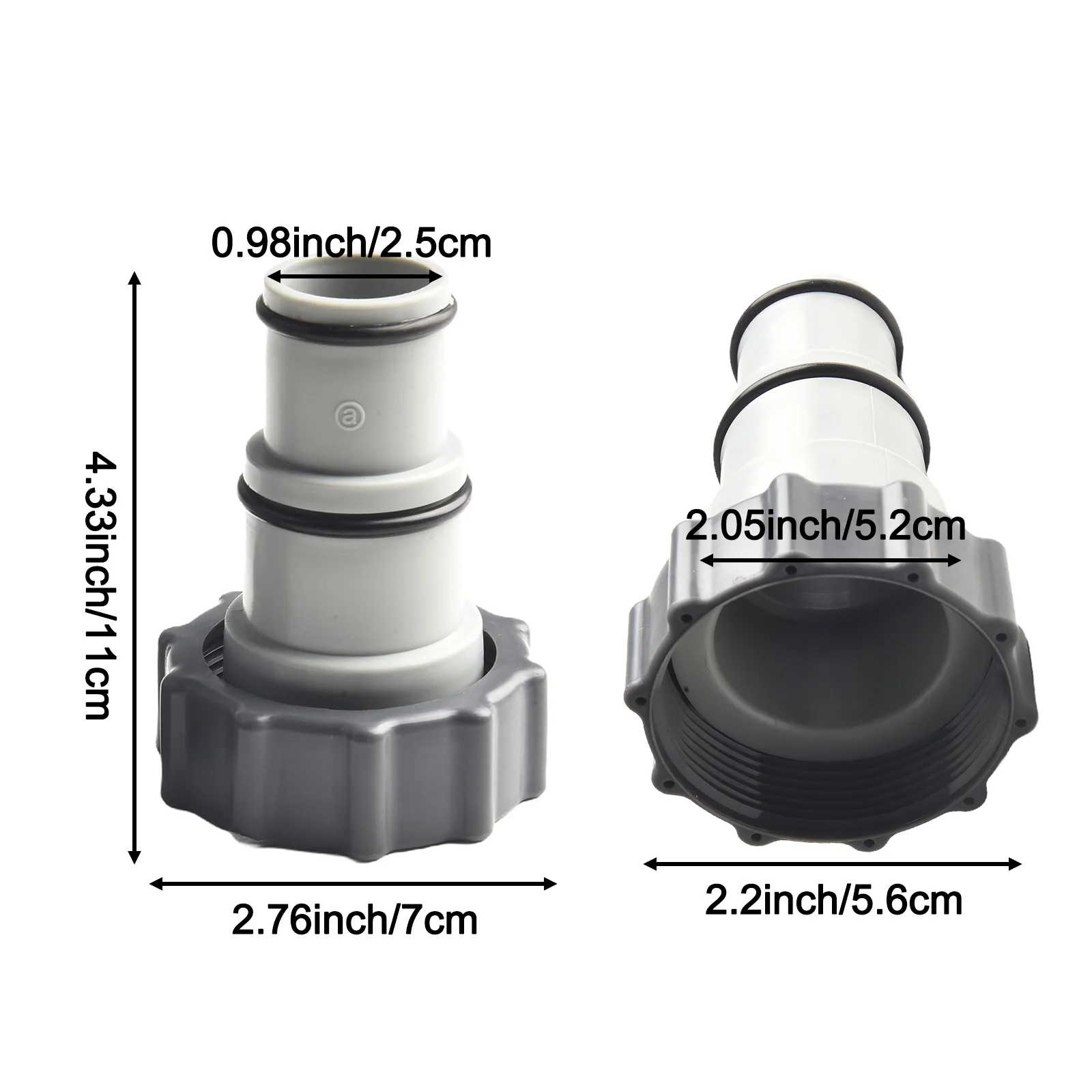 Threaded Adapter For Intex Filtration Pump Interface 1 25 To 1 5 Conversion Watertight Connection PVC Material