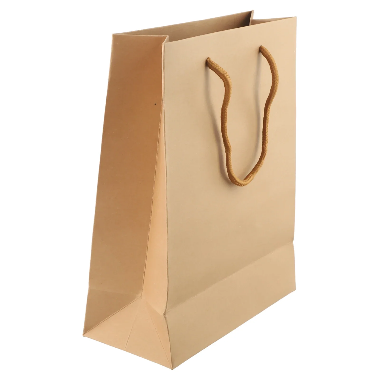 Brown Kraft Tote Bag Carrier Bags Flat Handle Home Paper Bags Party Recyclable Shopping Smooth Wedding Brand New