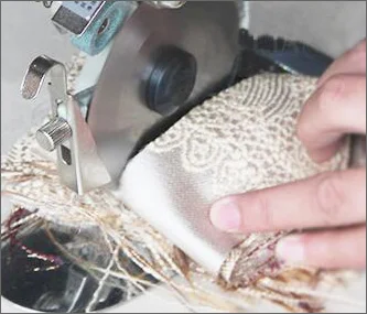 HK‑100 Automatic Round Cutter, Handheld Round Knife Fabric Cutting Machine for Garment Textile Cloth Cutting
