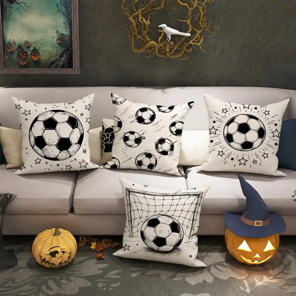 Football Sports Decor Cushion Cover Halloween decoration trick or treat cushion cover, ghost, pumpkin head, bat decoration