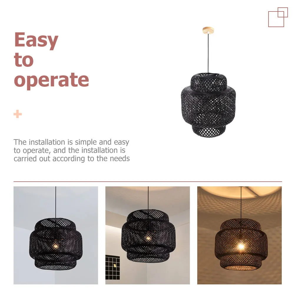 

Hanging Light for Restaurants Good Decorative Effect Simple Design Pendant Lamp Woven Pendant Light Simple Hanging Lamp