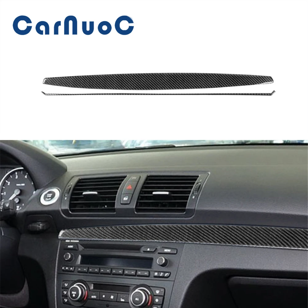 

Car Carbon Fiber Interior Stickers Dashboard Decoration Strip For BMW 1 Series Cope Convertible E82 E88 2008-2013 Cover Trim