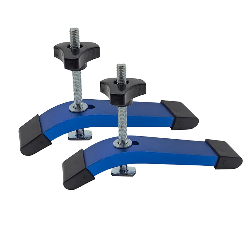 Aluminum Alloy T-Track Hold down Clamp Woodworking Fixture for Table Saw Router Chute Rail - Carpenter Hand Tools