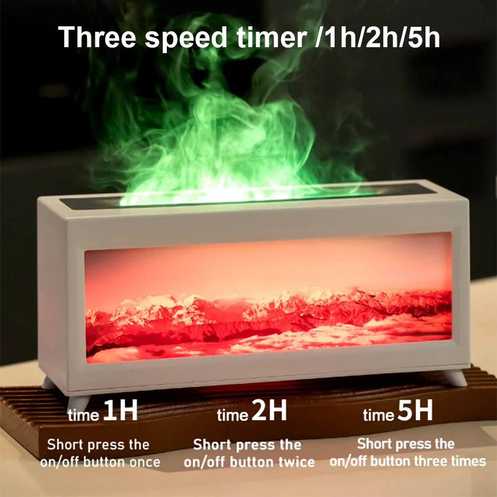 Creative Fireplace Air Humidifier with LED Light Remote Control Aroma Diffuser Air Diffuser Humidifier for Bedroom Home Office