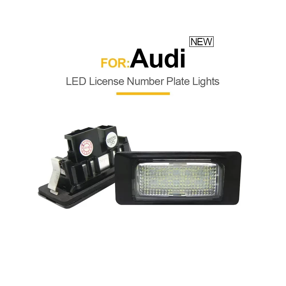 

2PCS 18SMD LED License Plate Lights Number Plate Lamp 6000K White for Audi A1 A4 A5 S5 A6 S6 A7 RS5 Q5 TT RS 2010-2023 2024 2025