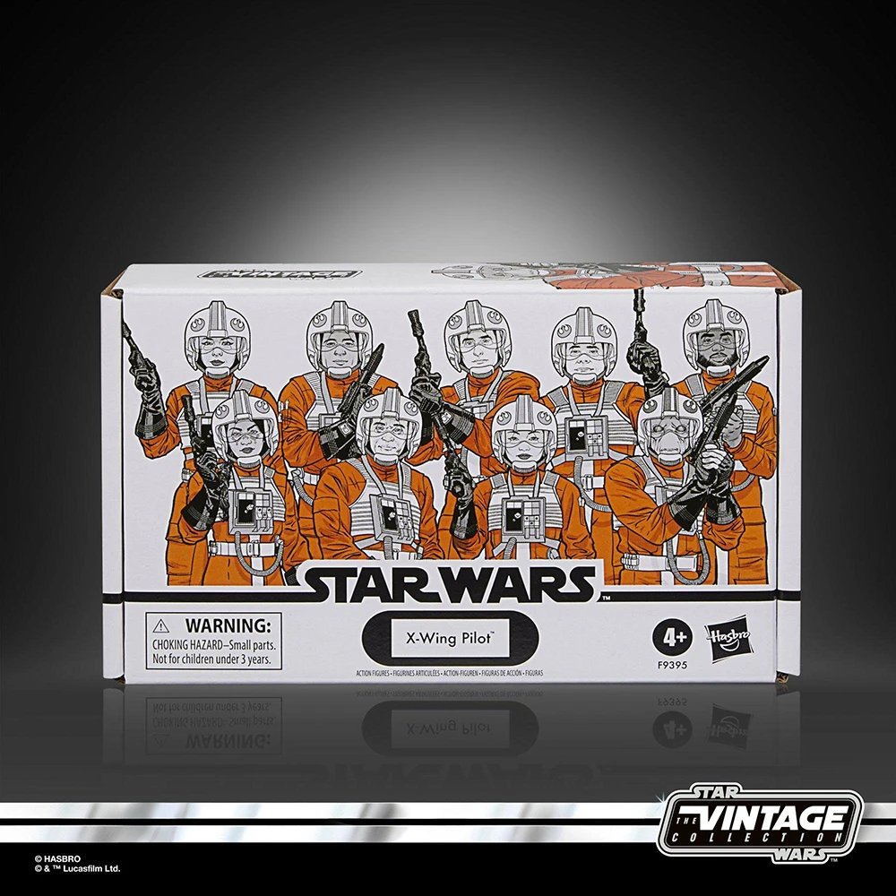 Original novo hasbro star wars a coleção vintage x-wing piloto 4-pack-set 3.75-Polegada-escala tv figura de filme de ação modelo brinquedos