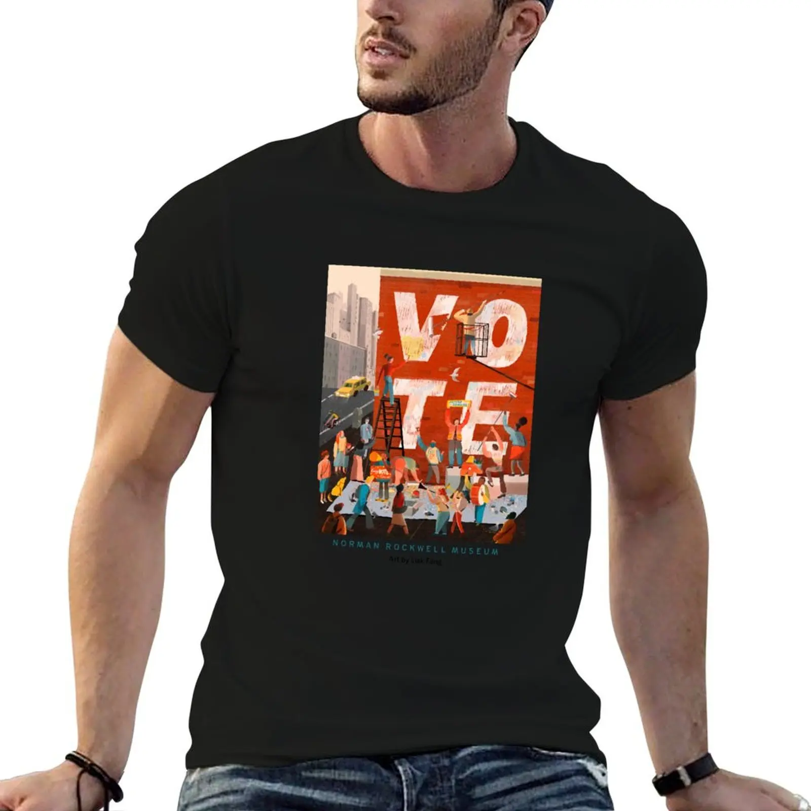 Lisk Feng Vote T-Shirt tops vintage t shirts hippie clothes t shirt for men