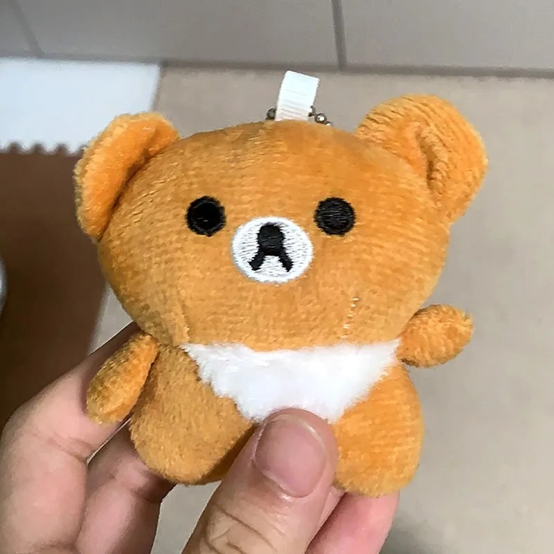 

San X Rilakkuma Mini Plush Bear Toy Cute Cartoon Keychain Bag Pendant Decoration Lovely Gift For Female Bag Accessories