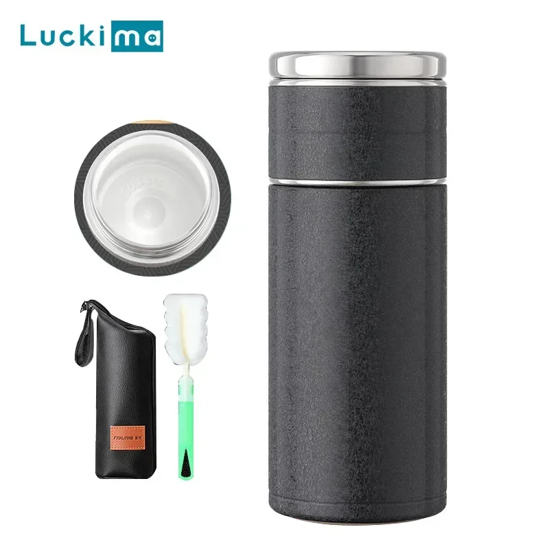 New Ceramic Linner Thermos Cup Portable Insulated Cups 250/300/400/500ml Thermal Mug Vacuum Flasks Thermoses with Tea Infuser