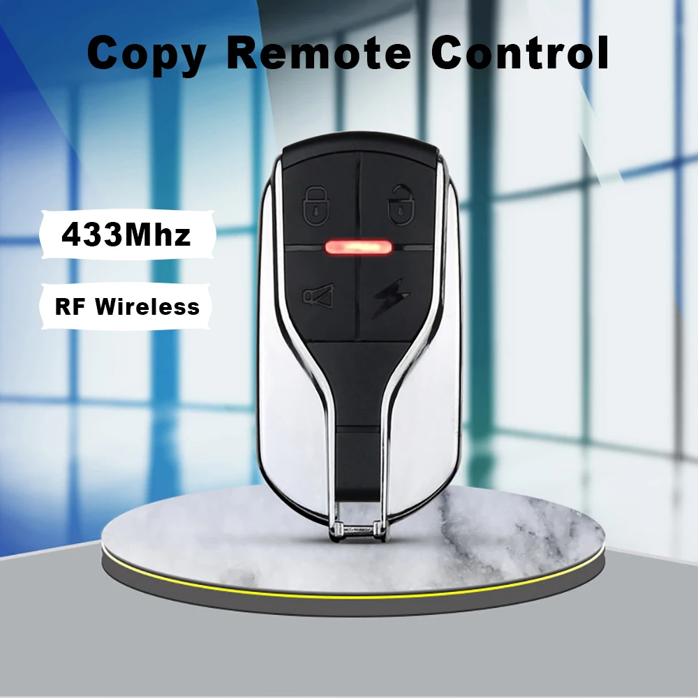 433Mhz Wireless Copy Remote Control RF Copying Controller Garage Door Clone Code Transmitter Electric Motorcycle Duplicator Key