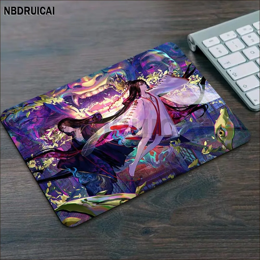 Onmyoji Gaming Mousepad, Lockedge Antiderrapante, Espessado Grande Almofada de Escrita, Mouse Pad, Desktop, Escritório, Estudante, Decoração de Casa