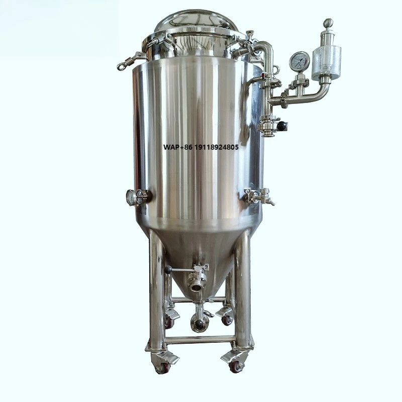 Hot Sale  New Design 1bbl Conical Beer Fermenter 1BBL Homebrew Tank Jacketed Isobaric Unitank for Brewery