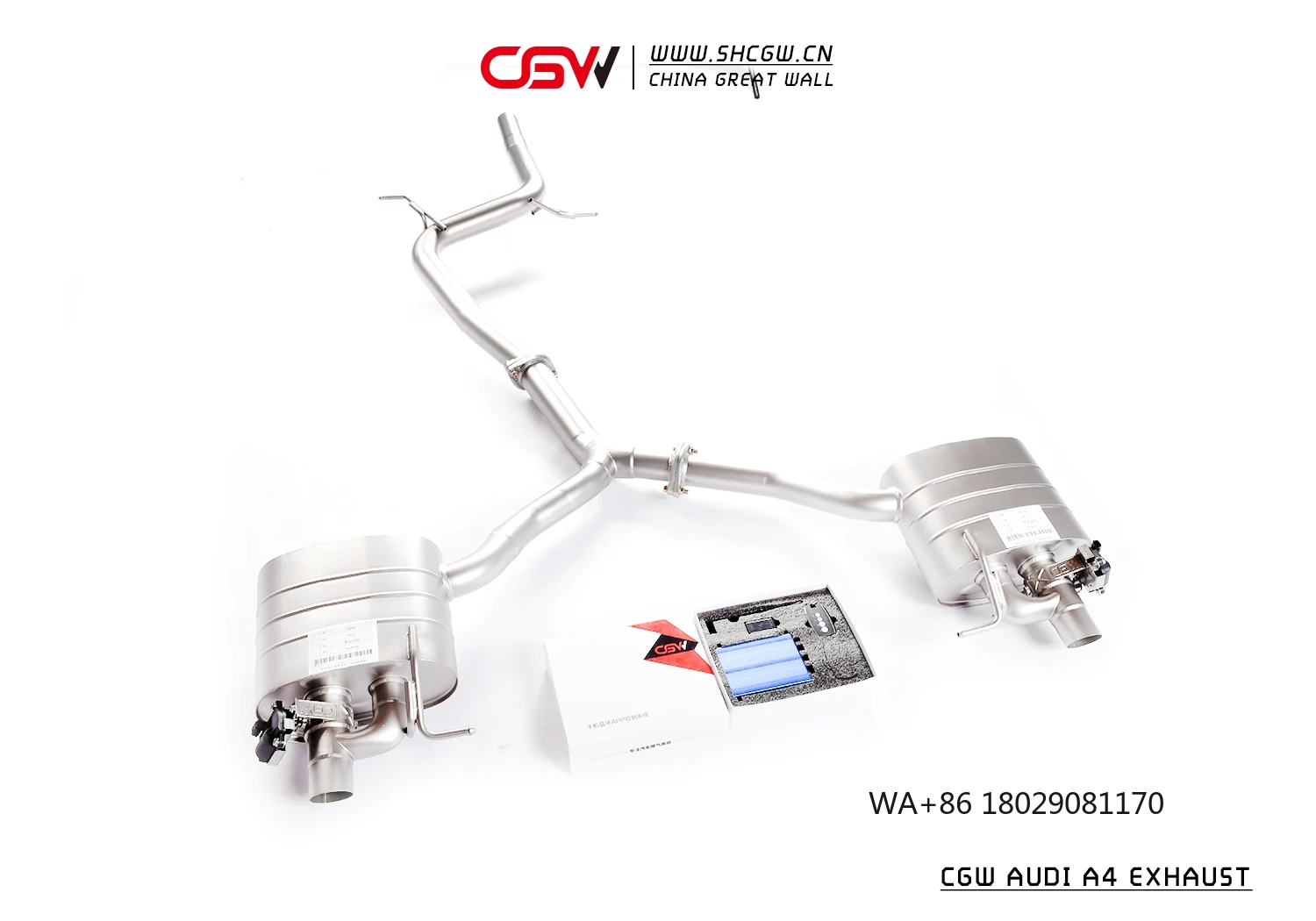 

High Performance Quality Factory Directly Sale Valve Muffler Downpipe Catback Car Exhaust for A4/A5 B9 2.0T 2016-