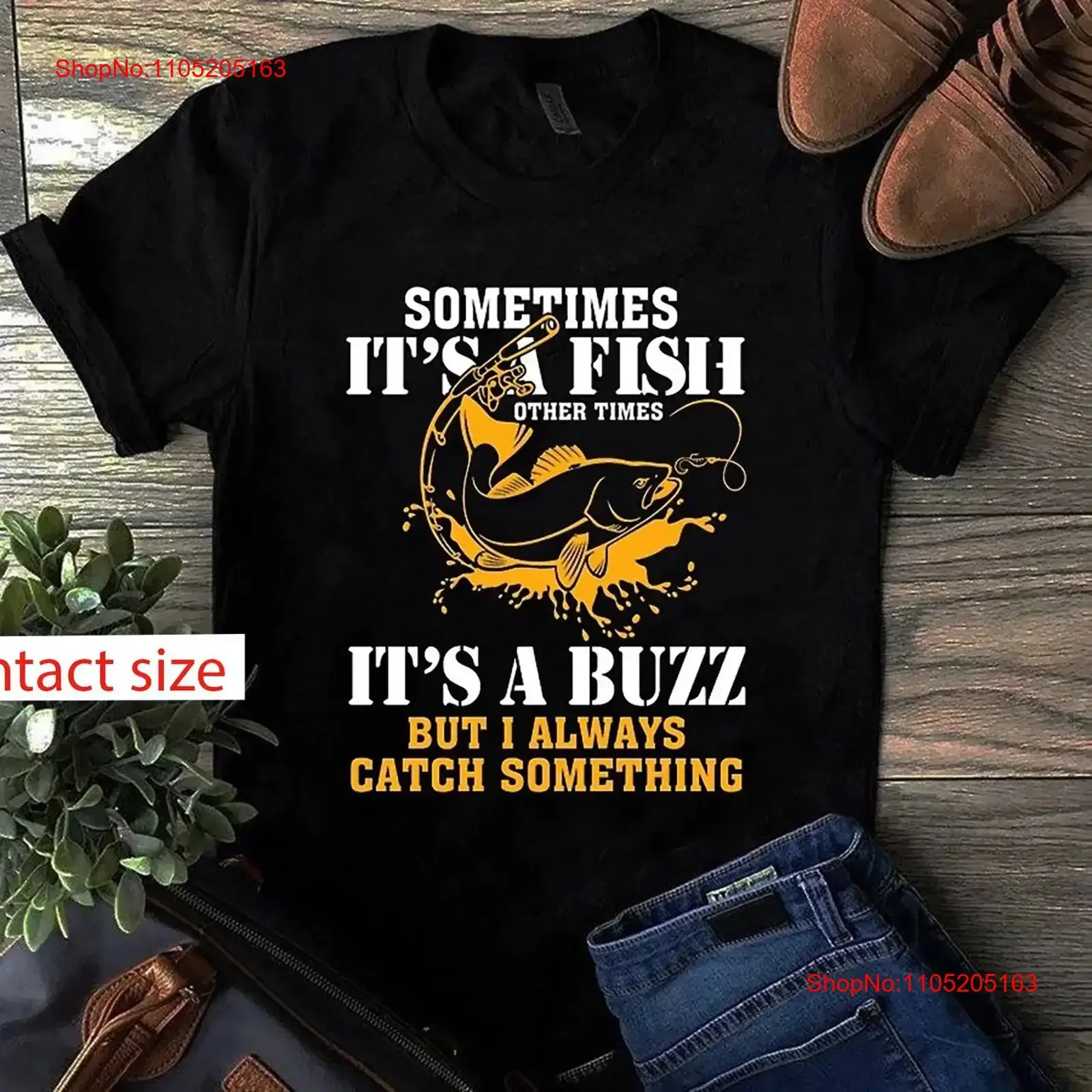 

Sometimes It's a Fish Other Times Buzz Fishing Bass Футболка винтажная стираная слегка графическая уличная дизайнерская одежда homme