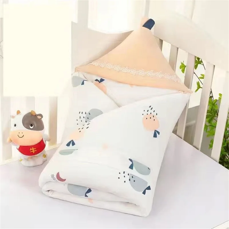 Newborn Baby Spring Swaddle Wrap Envelope Cotton Baby Blanket Swaddling Stroller Kids Wrap Sleepsack Baby Bedding Wrap Quilt