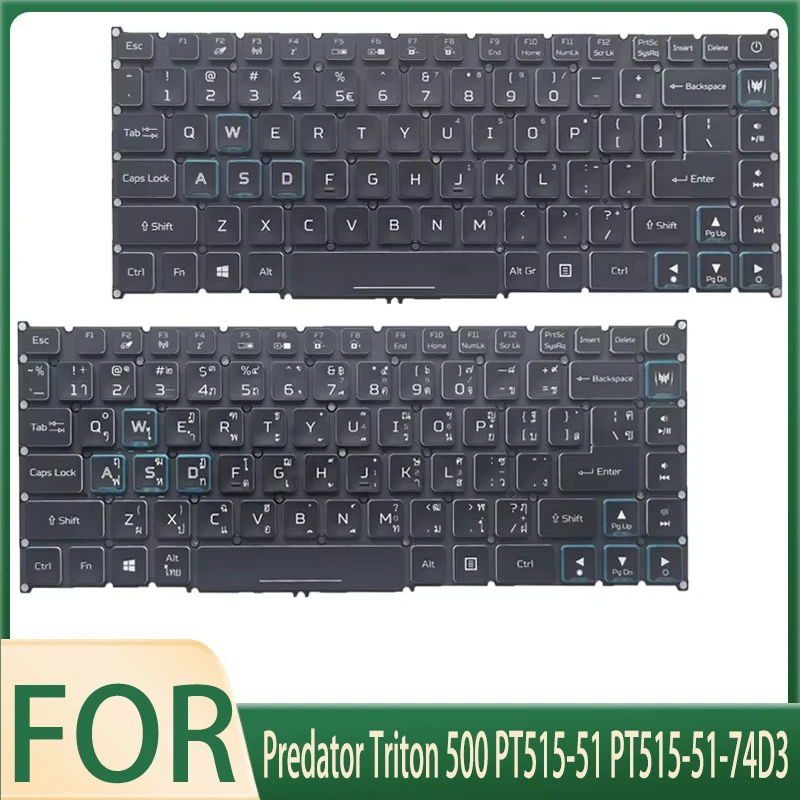 

New Original Laptop/Notebook US/CZ RGB Colorful Mechanical Backlight Keyboard for Acer Predator Triton 500 515 PT515-51