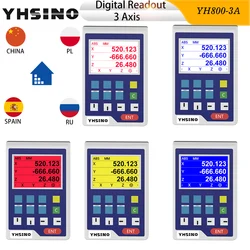 Mini Multifunction DRO Kit YH800-3A Digital Readout 3PCS Linear Encoder Sesnors 5U 5V TTL YHSINO for Lathe Mill CNC Machines