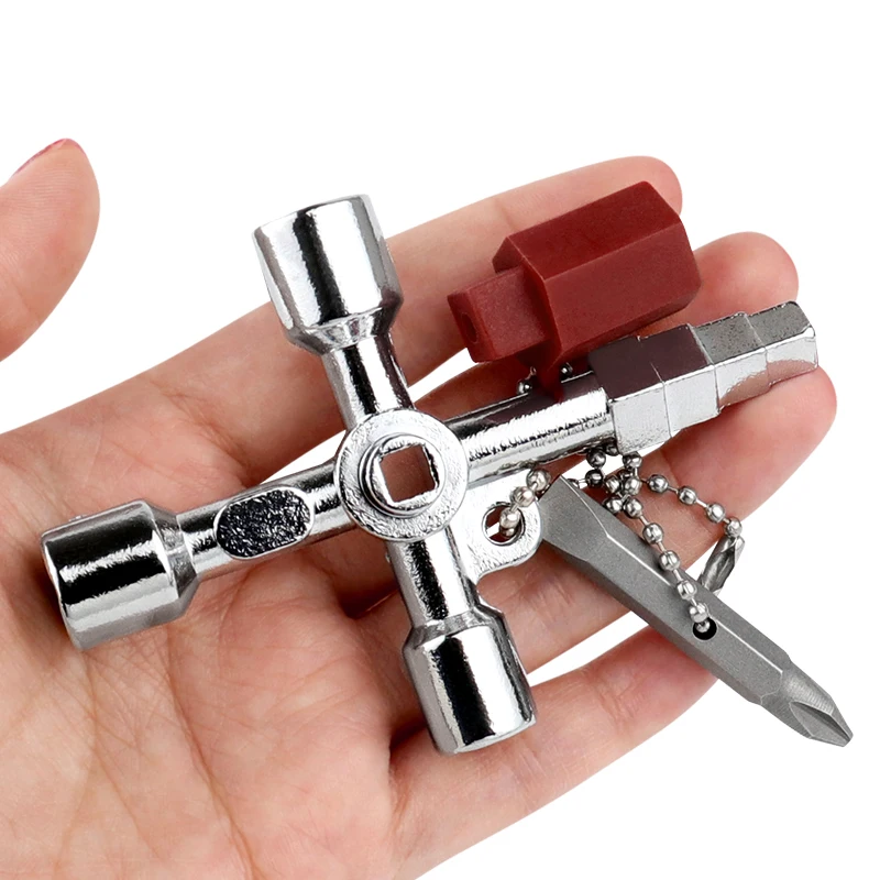 free shipping New 5 In 1 Universal Cross Square Triangle Train Electrical Cabinet Elevator Key