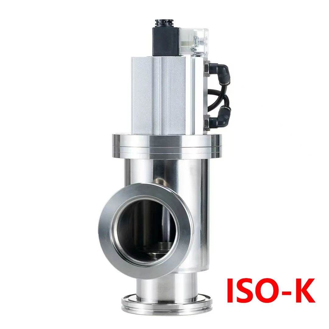 GDQ-ISO-K صمام مثبط هوائي عالي الفراغ، صمام زاوية الفراغ مفتاح مغناطيسي SUS304 صمام مقعد زاوية، فراغ عالي #6