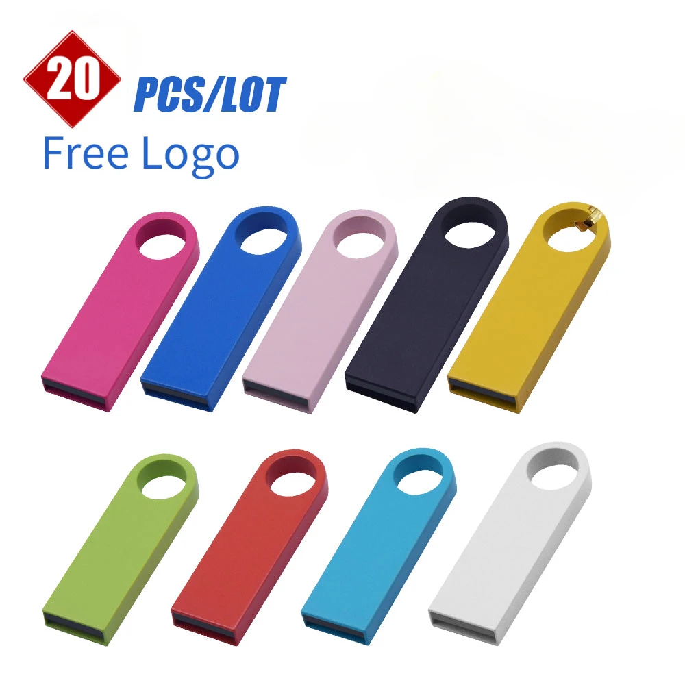 

20PCS usb flash drive 64GB 32GB 16GB 8GB 4GB 2GB pen drive pendrive флешка waterproof u disk memoria cel usb stick Free Logo