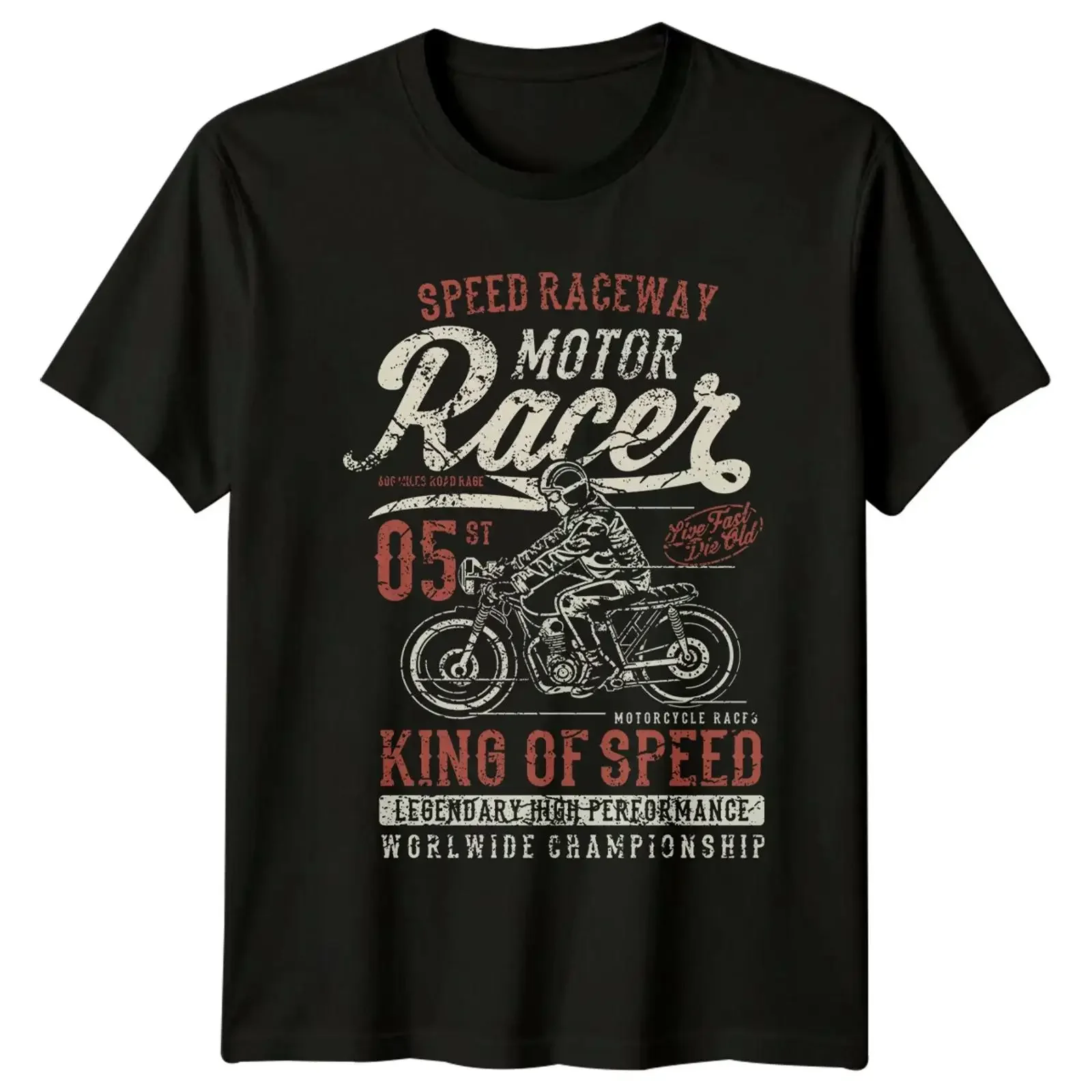 Speed Raceway Motor Racers Motorradrennen Herren T Shirt Damen Grafik vintage Washed homme fashion streetwear Stylish graphic