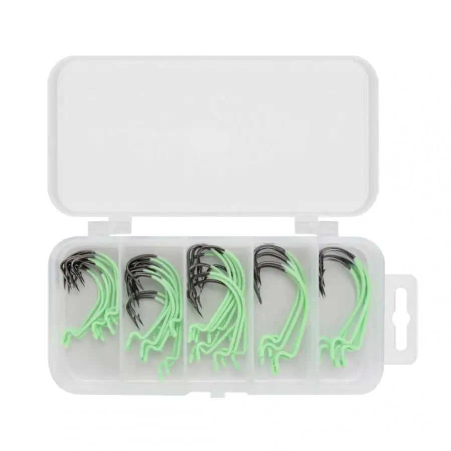 

40pcs/box Fishing Hooks Set High Carbon Steel Single Fishing Hook Fly Fishing Jip Barbed Carp Hooks Sea Tackle Accessories