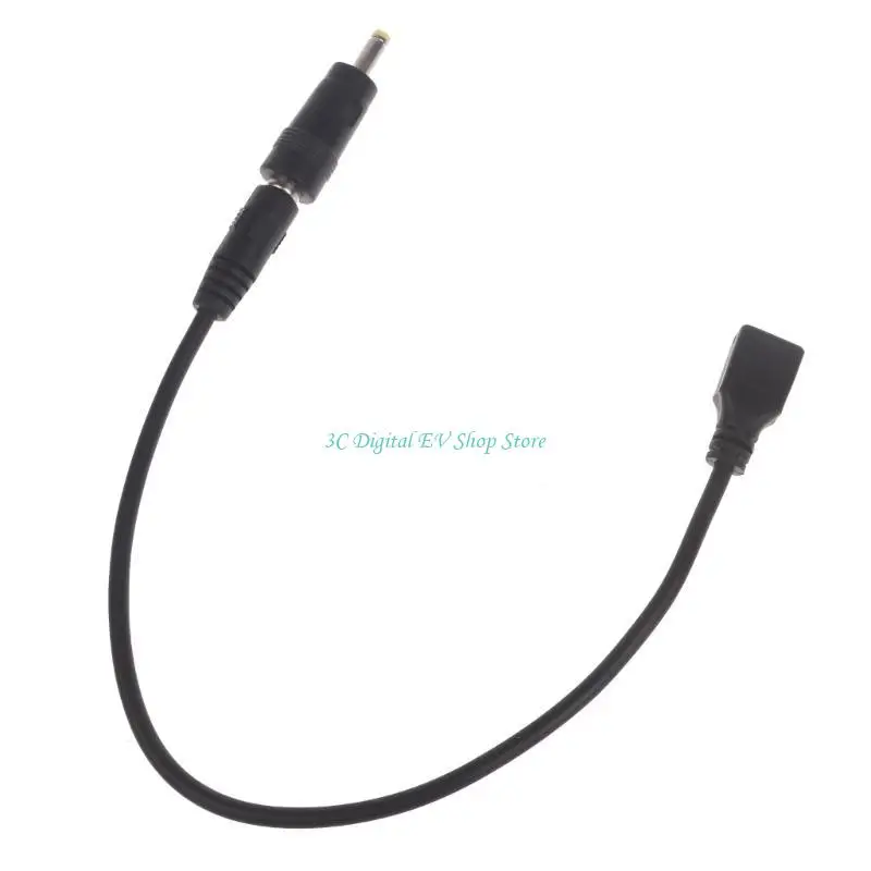 E74D Micro USB Female to 5.5x2.1mm Male Adapter Set for LED Lights and Speakers with 4.0mm 3.5mm 2.5mm Adapter Plugs
