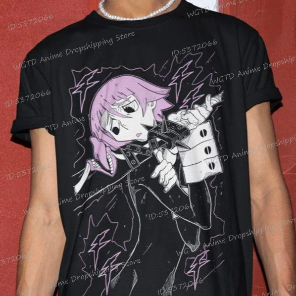 Soul Eater Crona Anime T-Shirt Men Women Fashion Short Sleeve Shirt Japanese Manga Graphic Soul Eater Maka Albarn Streetwear