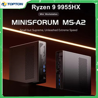 MINISFORUM MS-A2 Mini PC AMD Ryzen 9 9955HX 7945HX 2x10G SFP 2*2.5G LAN 3*NVMe Windows 11 Workstation Gaming Computer WiFi6E