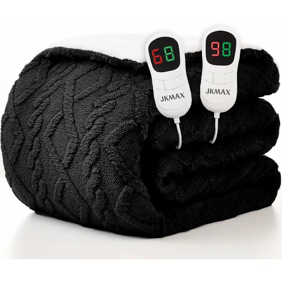 

Heated Electric Blanket King Size-100"x90" Heating Blanket with 10 Heating Levels and 5 Time Settings Over-Heat Protection Wint