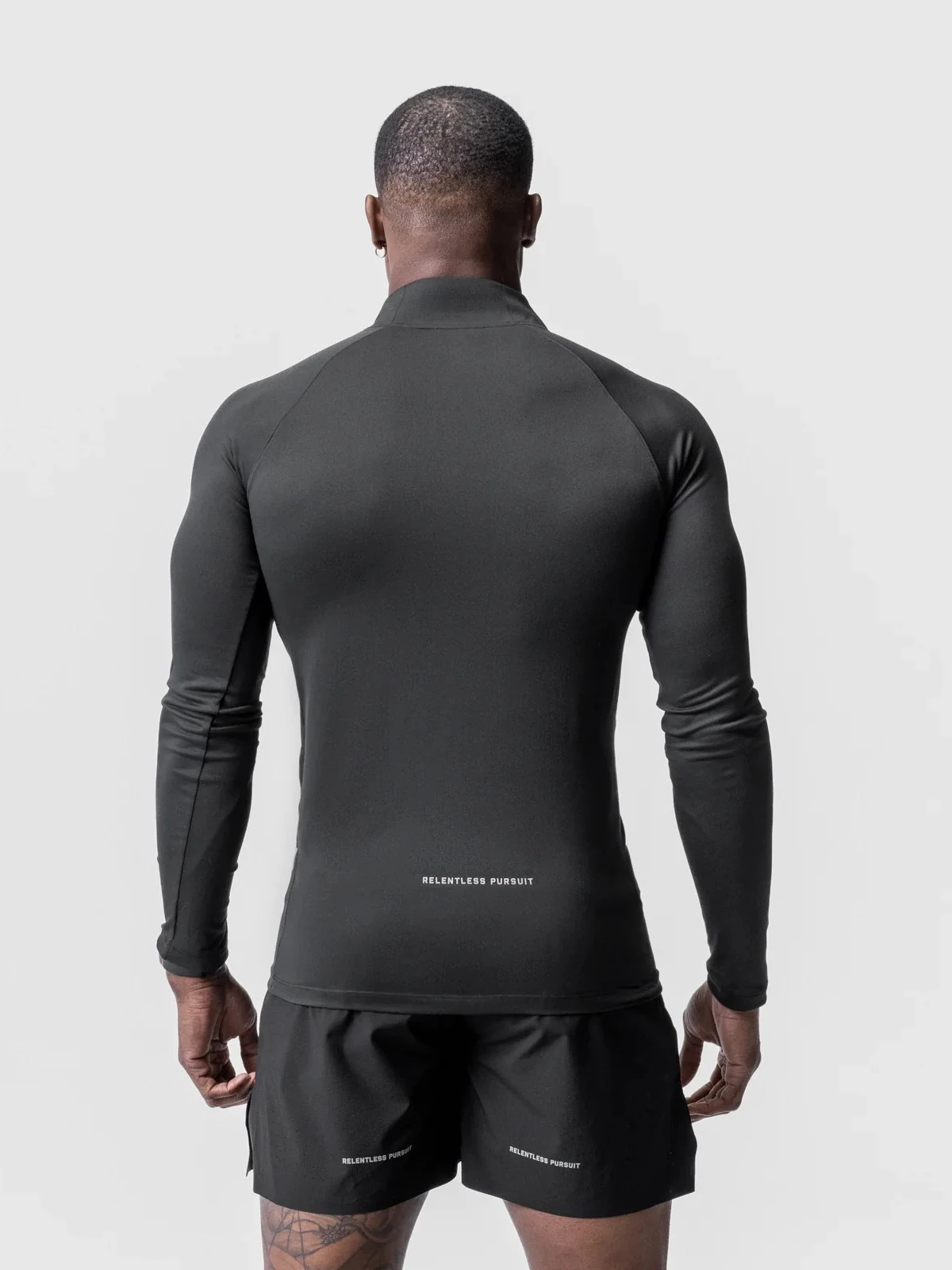 

Men's Slim Fit Long Sve Running Base irt Fce Lined f Zip Fitn Training Top Polyester Spandex Blend