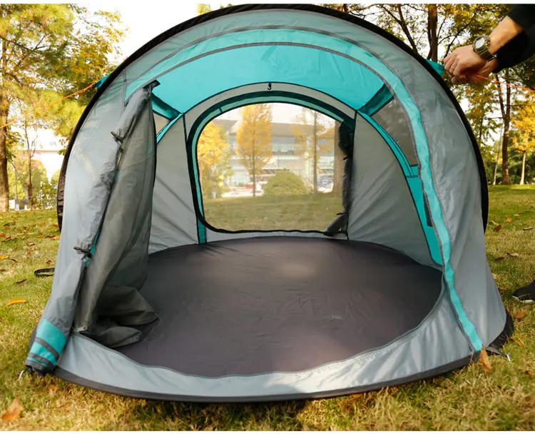 Double Layer 2 People Boat Type Outside Hand Throw Beach Quickly Open Fully Automatic Family Glamping Camping Outdoor Tent