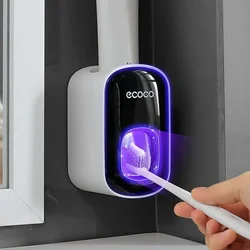 Automatic Wall Mount Stand Toothpaste Dispenser Dust-proof Toothpaste Squeezer Bathroom Accessories Toothbrush Holder Set