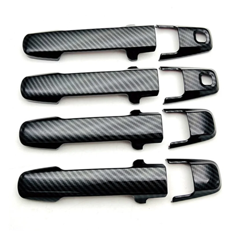 For Suzuki Wagon R 2022+ Carbon Fiber Car Exterior Door Handle Cover Trim