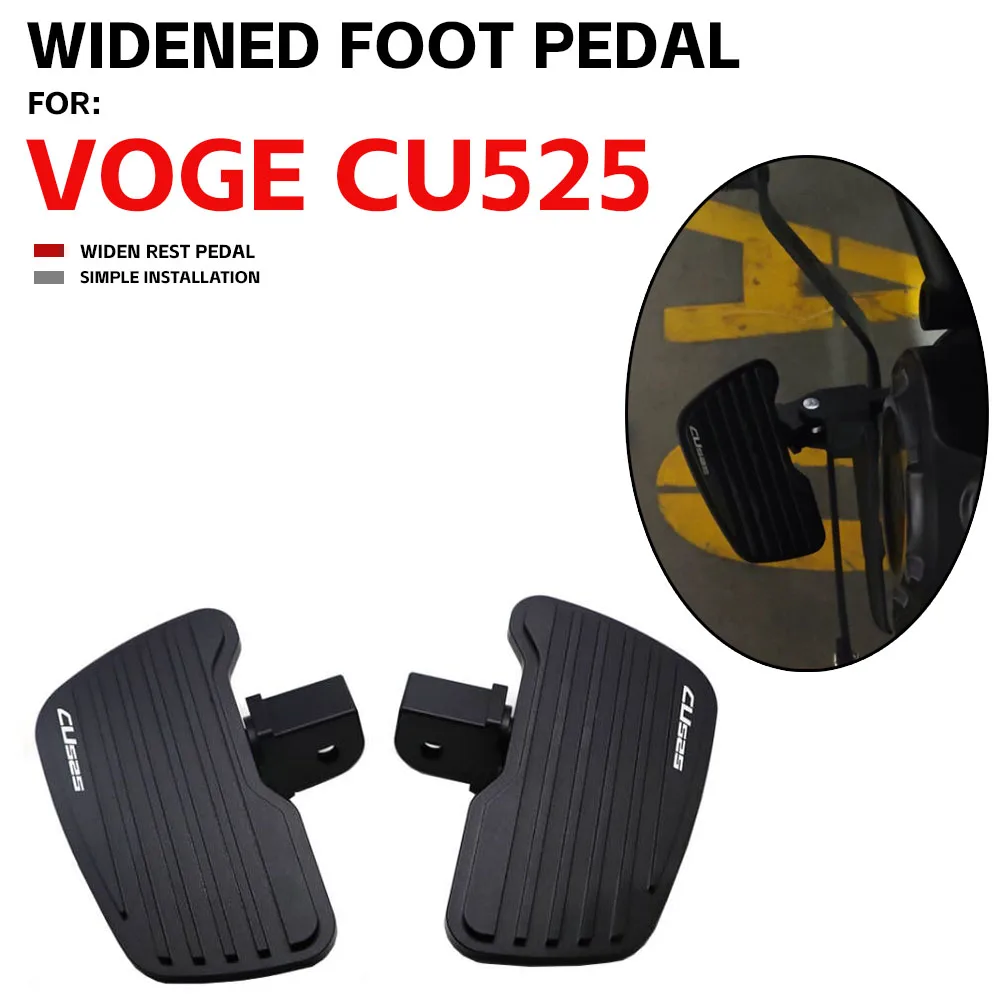 

For VOGE CU525 CU 525 Motorcycle Footrest Billet Wide Foot Pegs Pedals Rest Footpegs CU-525 voge Footrest Accessories