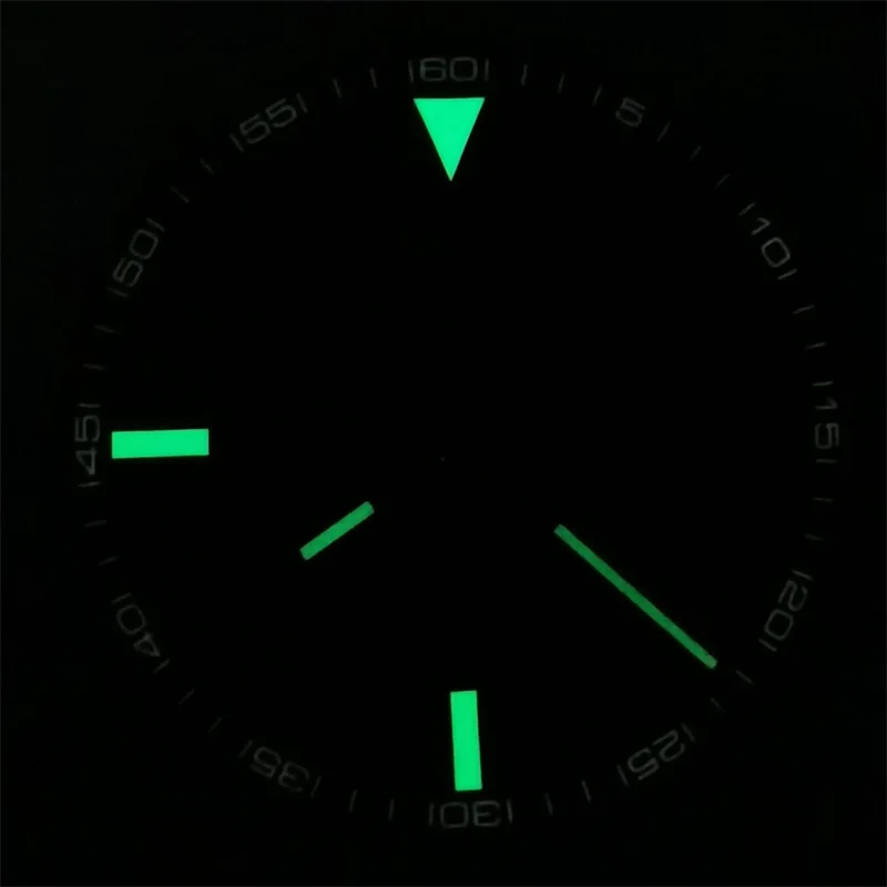 BLIGER 29mm esfera negra verde luminoso azul índice romano con manecillas plateadas adecuado para accesorios de reloj de movimiento NH35 NH36