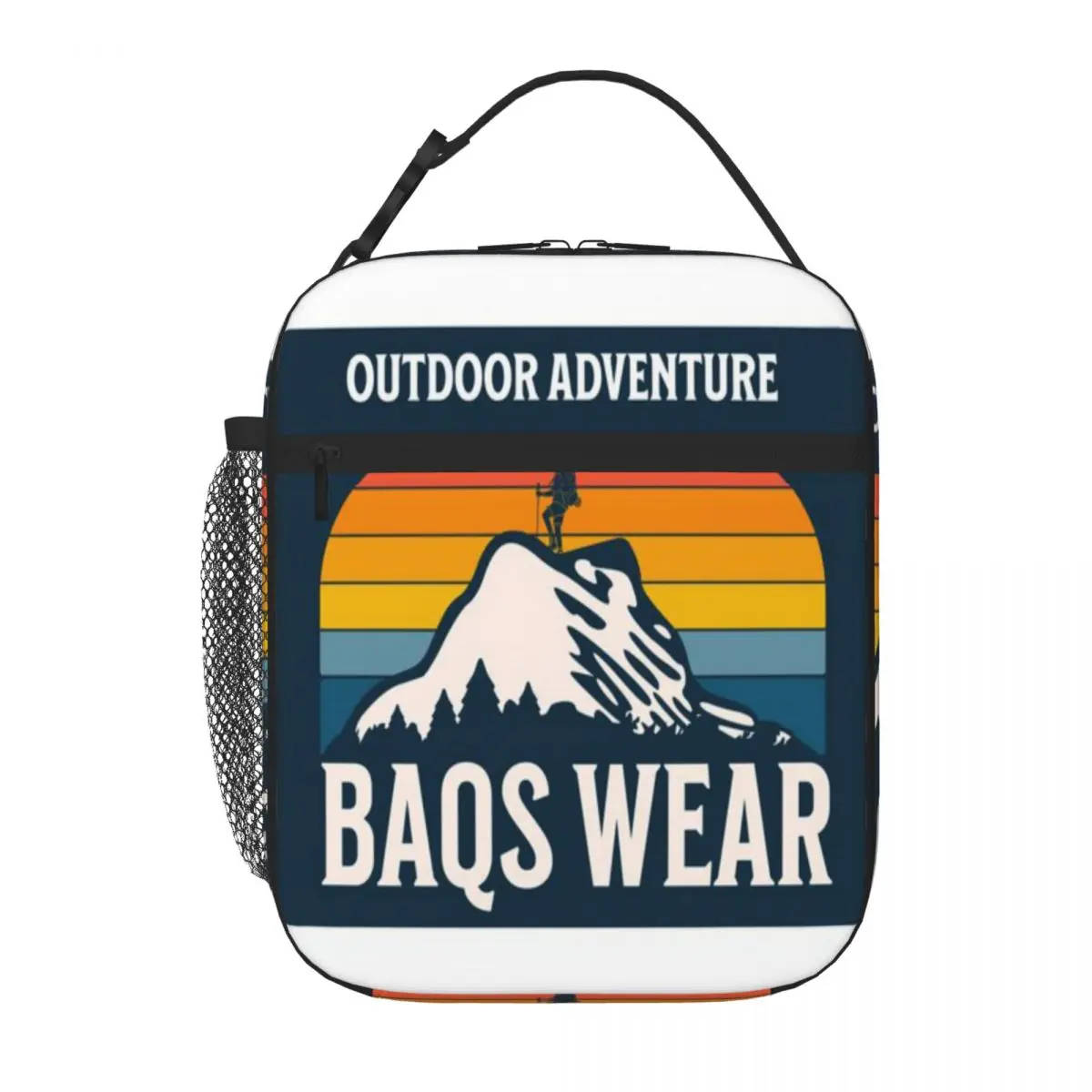 Hot Sale Outdoor Adventure By BAQSWEAR Stylish Outline Thermal Food Carrier Daily Outdoor Carry Lunch Bag