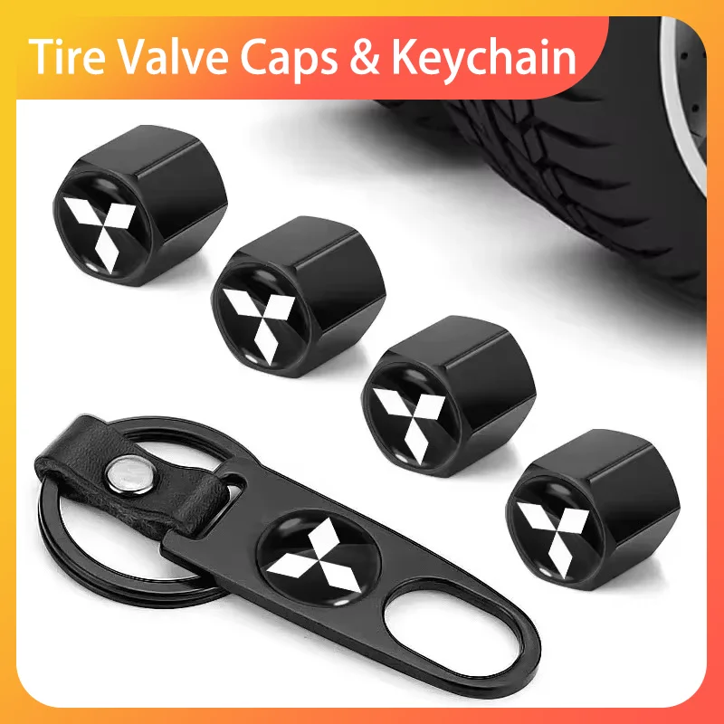 Nuevo 4 Uds. Tapas de válvula de neumático de rueda de coche cubiertas de vástago de aire accesorios para Mitsubishi ASX Lancer Pajero Outlander L200 EVO Lancer EX